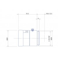 1/3-inch 8.0mm F1.2 0.1m MOD Manual Iris Lens with Fixed Iris